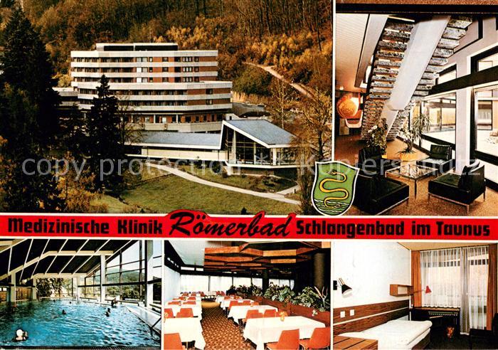 Schlangenbad Taunus Medizinische Klinik Roemerbad Hallenbad Speisesaal Zimmer