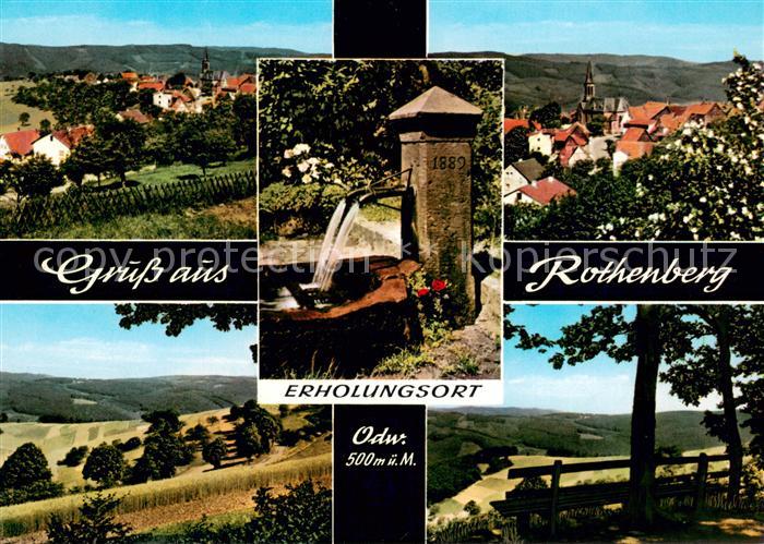 Rothenberg Odenwald Panorama Landschaften Brunnen