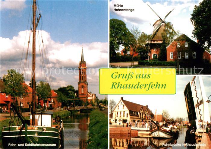 Rhauderfehn Fehn und Schiffahrtsmuseum Muehle Hahnentange Fehnbruecke