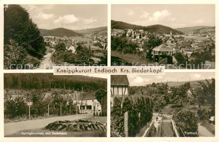 Bad Endbach Panorama Kneippkurort Springbrunnen Badehaus Wassertreten