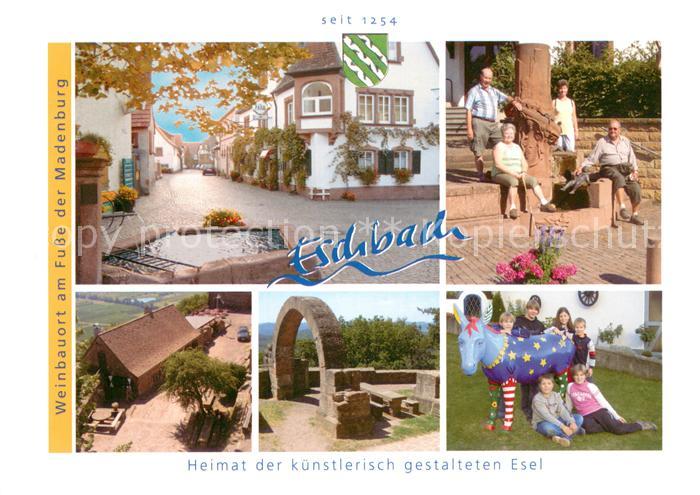 Eschbach Pfalz Ruine Madenburg Historischer Dorfbrunnen Rutschbrunnen Eselei Hei