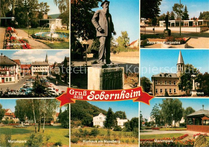 Bad Sobernheim Marumpark Marktplatz Emanuel Felke Denkmal Kurhaus Haus des Kurga