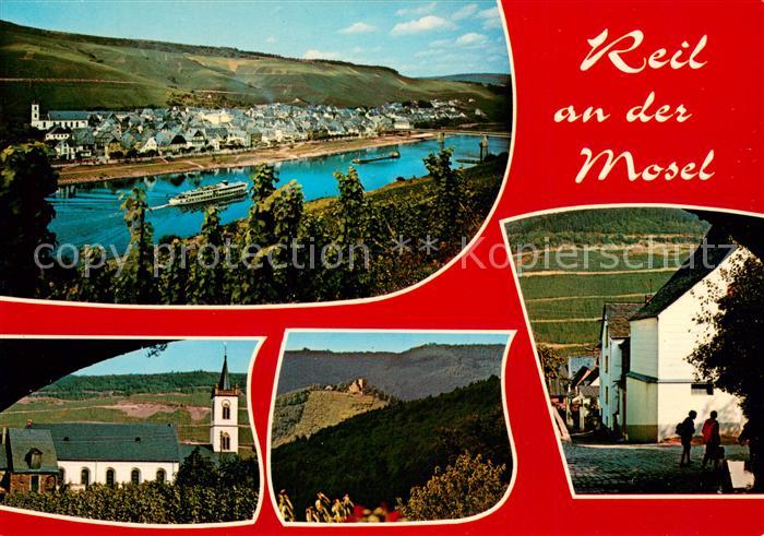 Reil Panorama Moseltal 1000jaehriges Weindorf Pfarrkirche Burg Arras