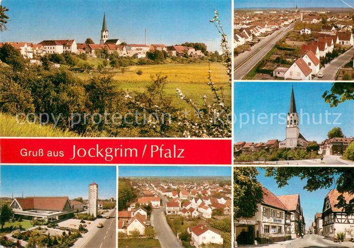Jockgrim Ortsansicht mit Kirche Altstadt Fachwerkhaeuser