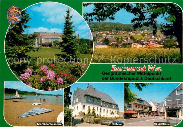 Rennerod Teilansichten Krombachtalsperre Rathaus Hauptstrasse Geographischer Mit