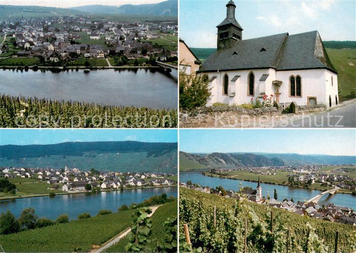 Piesport Panorama Weinort an der Mosel Weinberge Kapelle