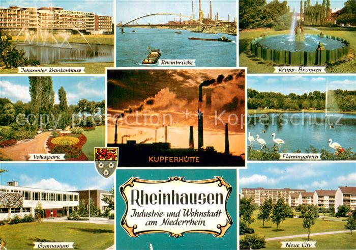 Rheinhausen Duisburg Krankenhaus Volkspark Gymnasium Rheinbruecke Kupferhuette B