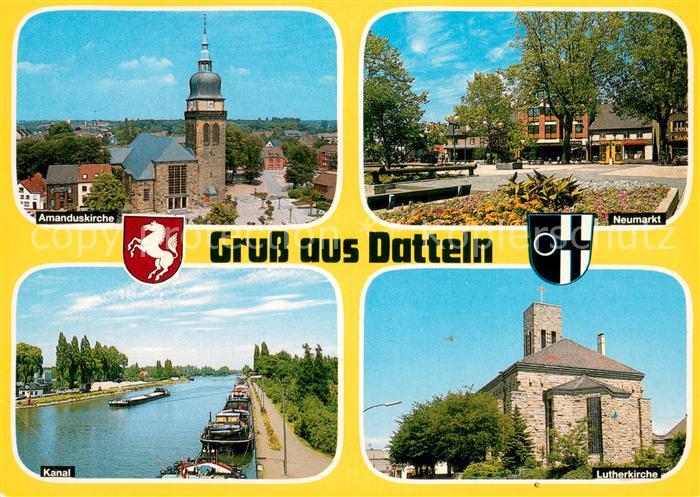 Datteln Amanduskirche Neumarkt Lutherkirche Kanal Binnenschifffahrt
