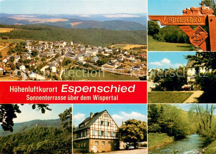 Espenschied Fliegeraufnahme Hoehenluftkurort Landschafspanorama Wispertal Wegwei