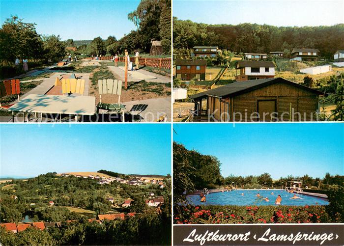 Lamspringe Panorama Luftkurort Freibad Wohnsiedlung Minigolf