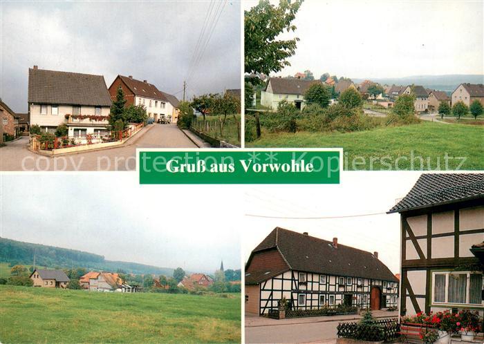 Vorwohle Teilansichten Fachwerkhaus Landschaft
