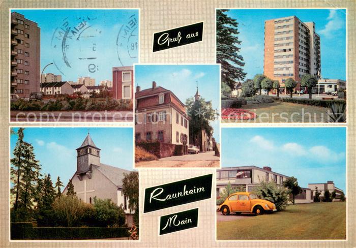 Raunheim Wohnsiedlung Hochhaus Kirche Moderne Architektur