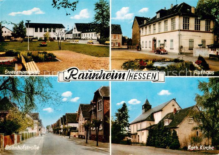 Raunheim Stresemannplatz Rathaus Bahnhofstrasse Katholische Kirche