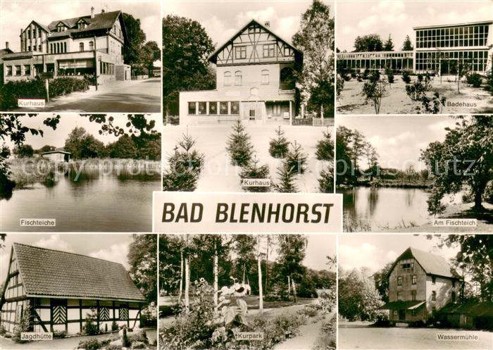 Bad Blenhorst Kurhaus Fischteich Jagdhuette Kurpark Badehaus Wassermuehle