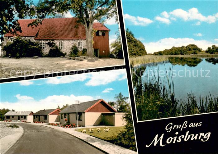 Moisburg Feldsteinkirche Wohnsiedlung Partie am See
