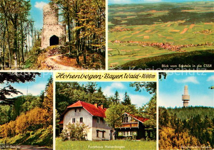 Neukirchen Heilig Blut Burg Lichtenegg Blick vom Eckstein in die CssR Sender For