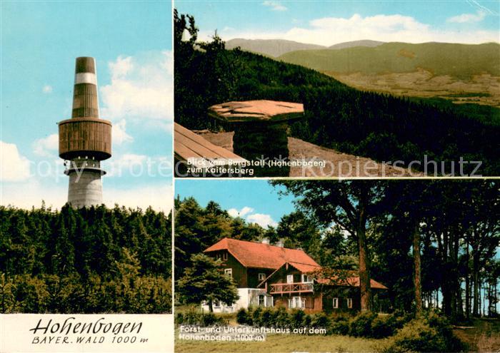 Neukirchen Heilig Blut Sender Hohenbogen Blick vom Burgstall zum Kaitersberg For