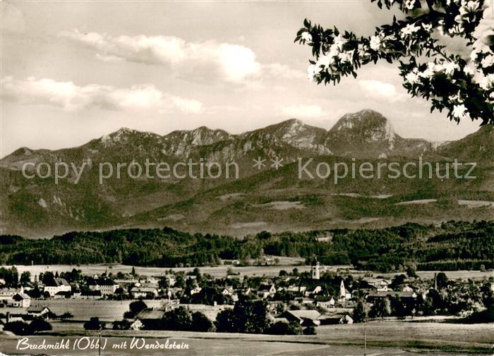 Bruckmuehl Rosenheim Panorama mit Blick zum Wendelstein Bayerische Alpen
