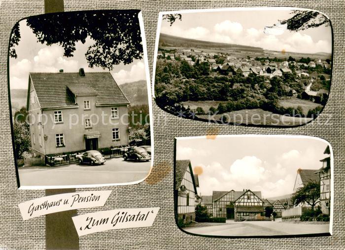 Densberg Gasthaus Pension zum Gilsatal Ortszentrum Panorama