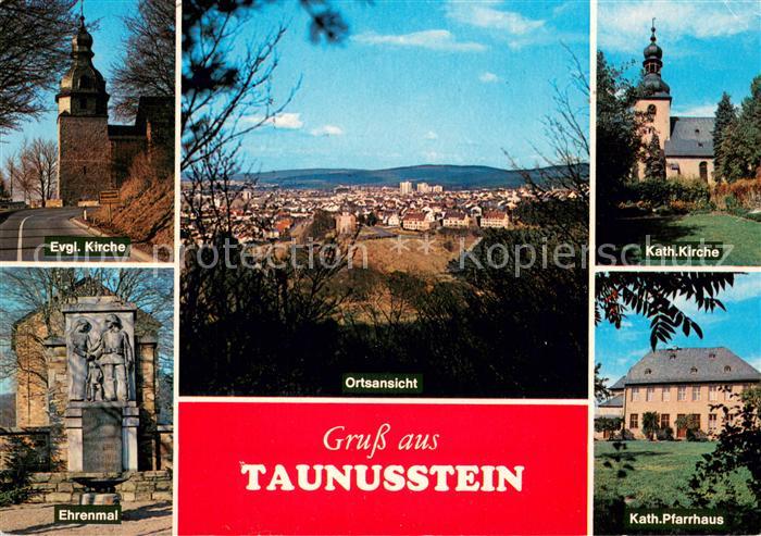 Bleidenstadt Ortsansicht Kirchen Pfarrhaus Ehrenmal