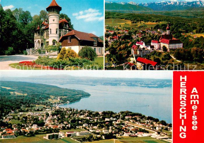 Herrsching Ammersee Scheuermann Schloesschen Kloster Fliegeraufnahme