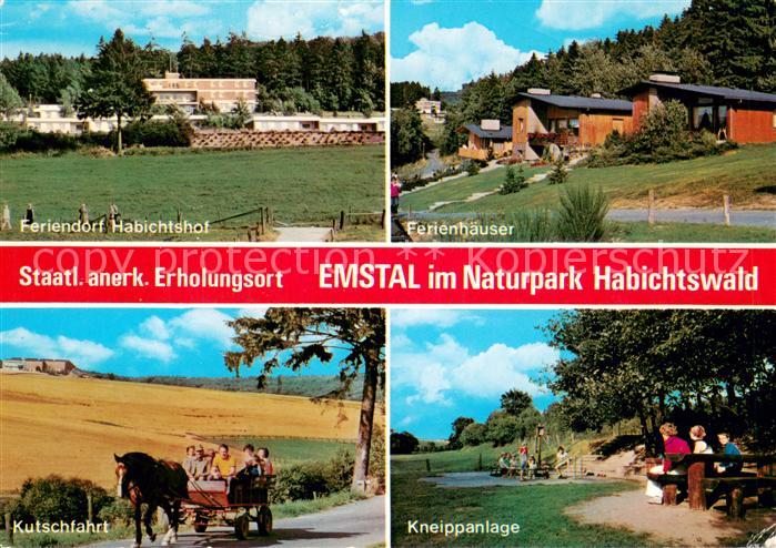 Sand Emstal Feriendorf Ferienhaeuser Kutschfahrt Kneippanlage Naturpark Habichts