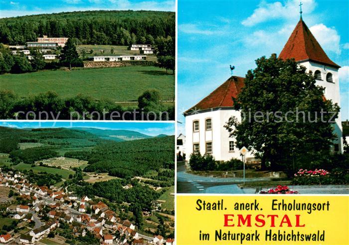 Sand Emstal Ferienhaeuser Kirche Erholungsort im Naturpark Habichtswald Fliegera