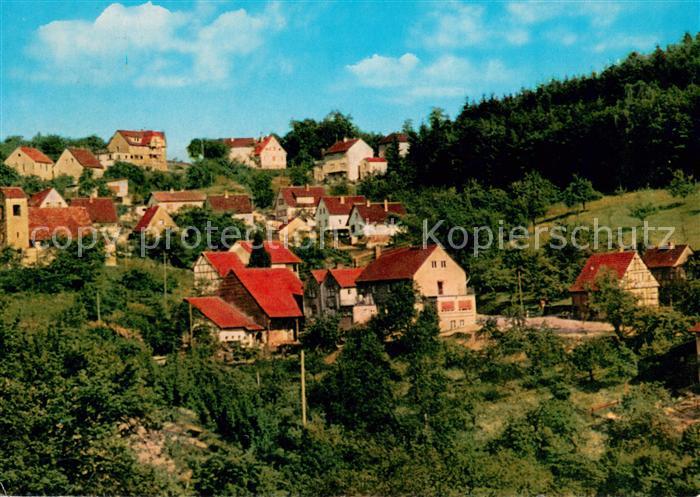 Buchklingen Odenwald Ansicht mit Gasthaus Gruener Baum