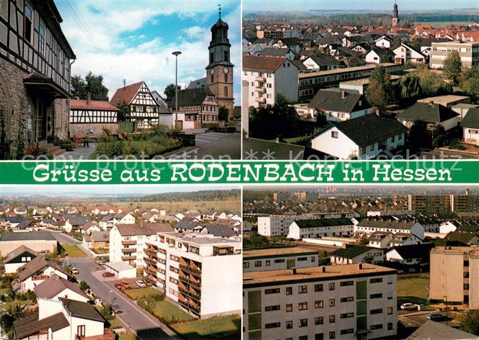 Rodenbach Hanau Altstadt Fachwerkhaeuser Rathaus Stadtpanorama Wohnsiedlungen