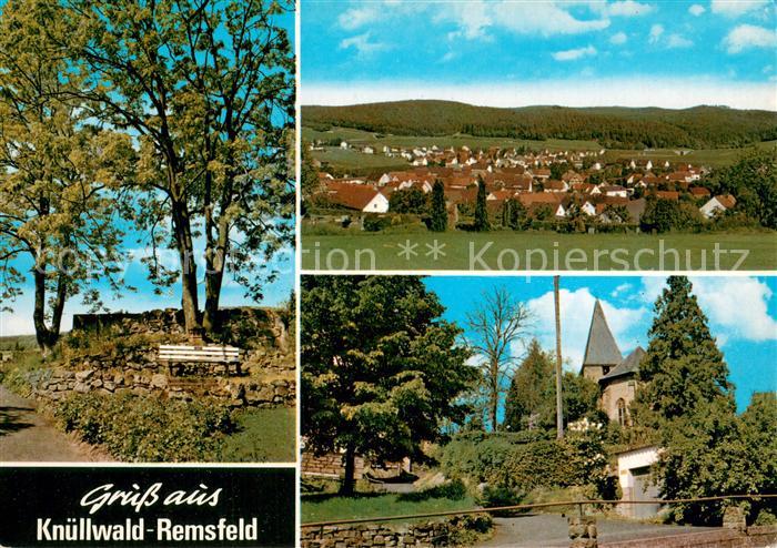 Remsfeld Panorama Kirche Alte Baeume Ruhebank