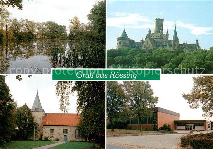 Roessing Teich Schloss Kirche Schule