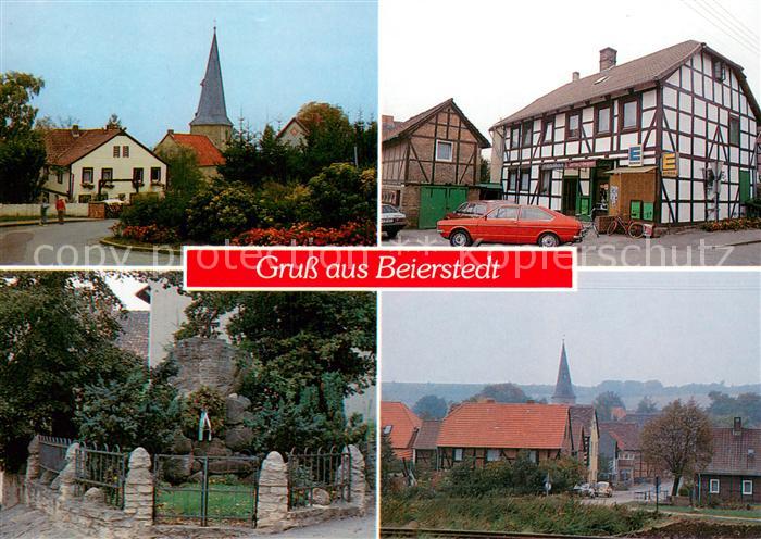 Beierstedt Ortsansichten Edekamarkt Fachwerkhaus Gedenkstein