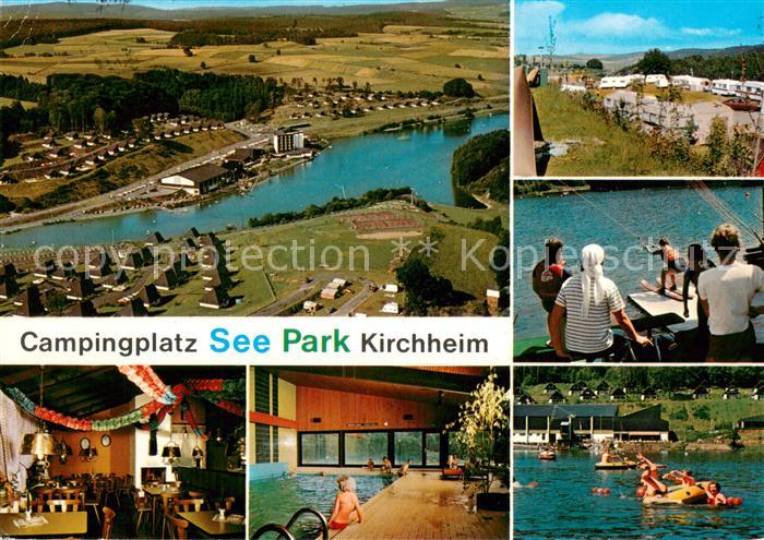 Kirchheim Hessen Campingplatz Seepark Fliegeaufnahme Wasserski Hallenbad Gaststa