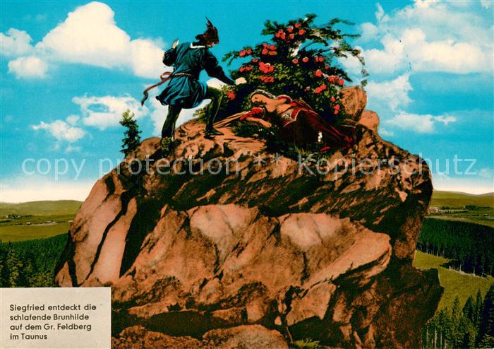 Grosser Feldberg Taunus Siegfried und Brunhilde Kuenstlerkarte