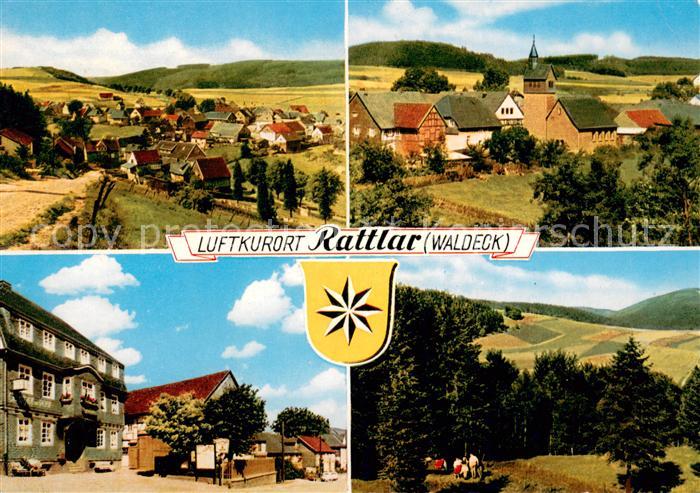 Rattlar Ortsansicht mit Kirche Landschaftspanorama