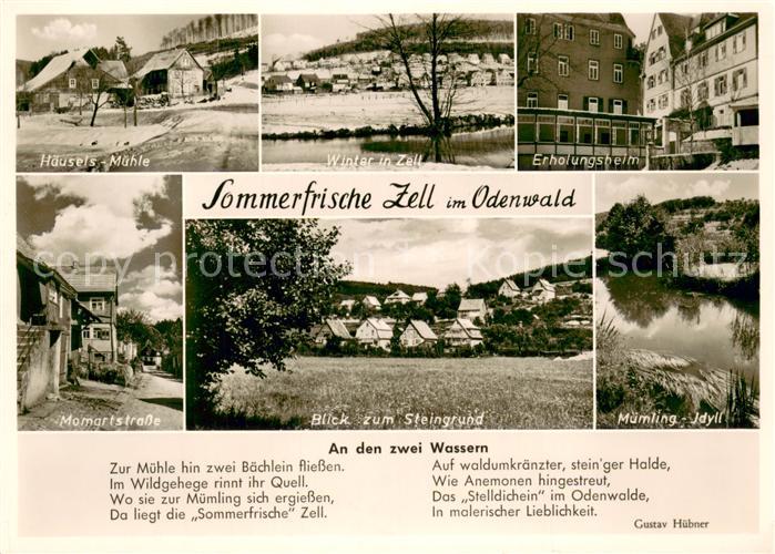 Zell Odenwald Haeusels Muehle Winterlandschaft Erholungsheim Momartstrasse Stein