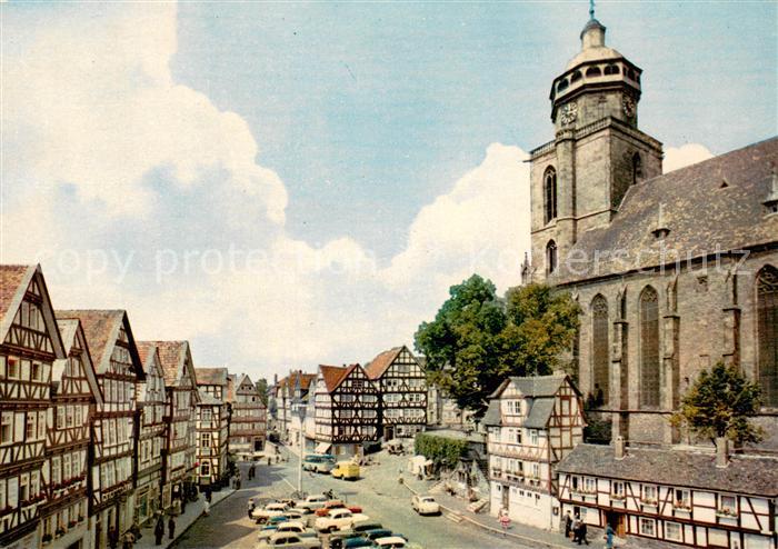 Homberg Efze Marktplatz Fachwerkhaeuser Altstadt Kirche