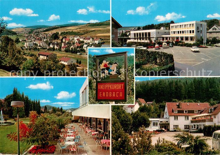 Bad Endbach Panorama Motive Innenstadt Kurhotel Restaurant Terrasse