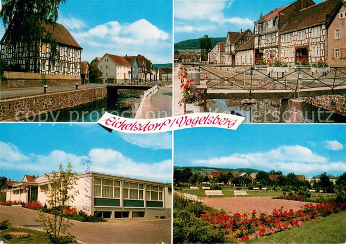 Eichelsdorf Hessen Teilansichten Erholungsort Fachwerkhaeuser Kanal Parkanlagen