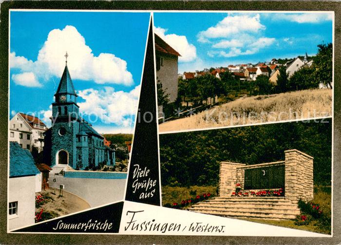 Fussingen Sommerfrische Erholungsort Kirche Ehrenmal Kriegerdenkmal