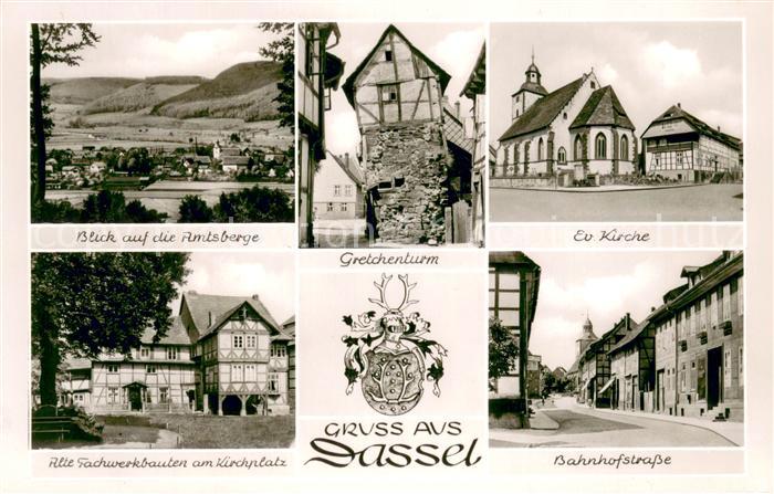 Dassel Solling Amtsberge Gretchenturm Ev Kirche Alte Fachwerkbauten Bahnhofstras