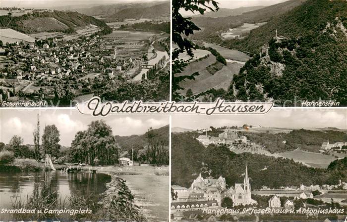Hausen Waldbreitbach Panorama Hahnenstein Strandbad Campingplatz Marienhaus St J