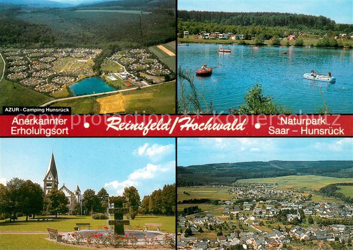 Reinsfeld Hunsrueck Fliegeraufnahmen Azur Camping Badesee Kirche