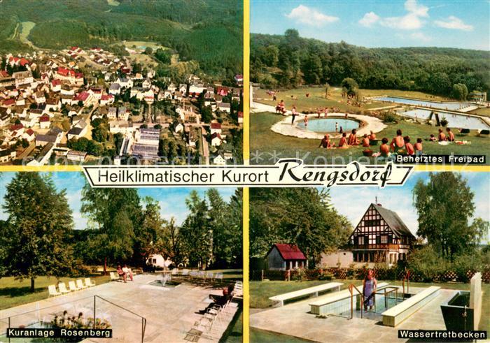 Rengsdorf Fliegeraufnahme Freibad Kuranlage Rosenberg Wassertretbecken