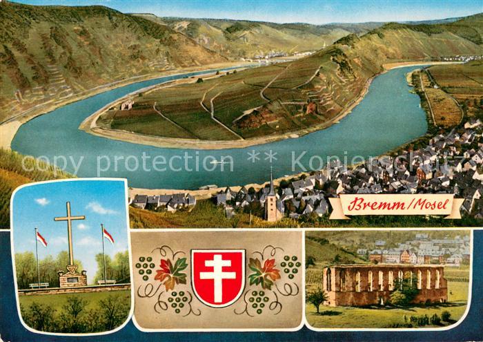 Bremm Mosel Fliegeraufnahme Mahnmal Klosterruine Stubben