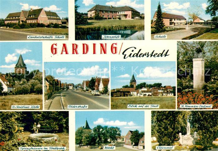 Garding Schule Tetensstift St Christans Kirche Suederstrasse Stadtblick Th Momms