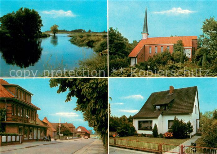 Neu Darchau Seepartie Kirche Dorfstrasse Wohnhaus