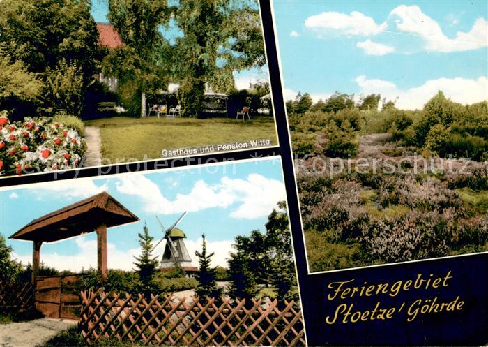 Stoetze Gasthaus Pension Witte Tor Windmuehle Heidelandschaft