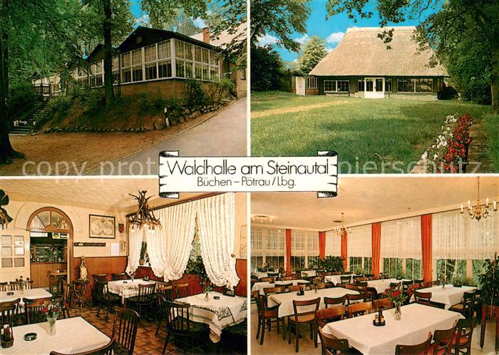 Poetrau Gaststaette Waldhalle am Steinautal Gastraeume Kaffeegarten