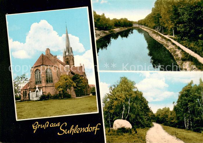 Suhlendorf Kirche Kanal Waldweg